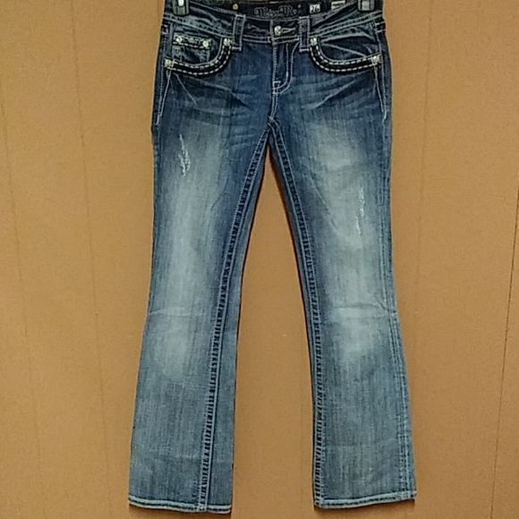 Miss me size 26 Embellished low rise jeans 27x33 - Picture 3 of 8
